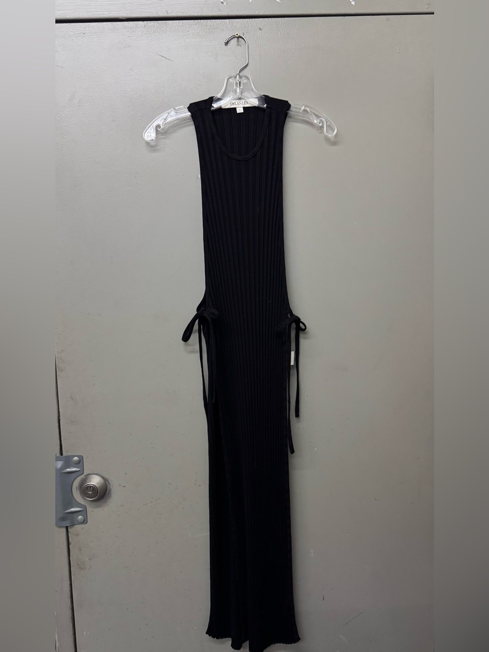 DYLANLEX Black ribbed Wrap dress size small